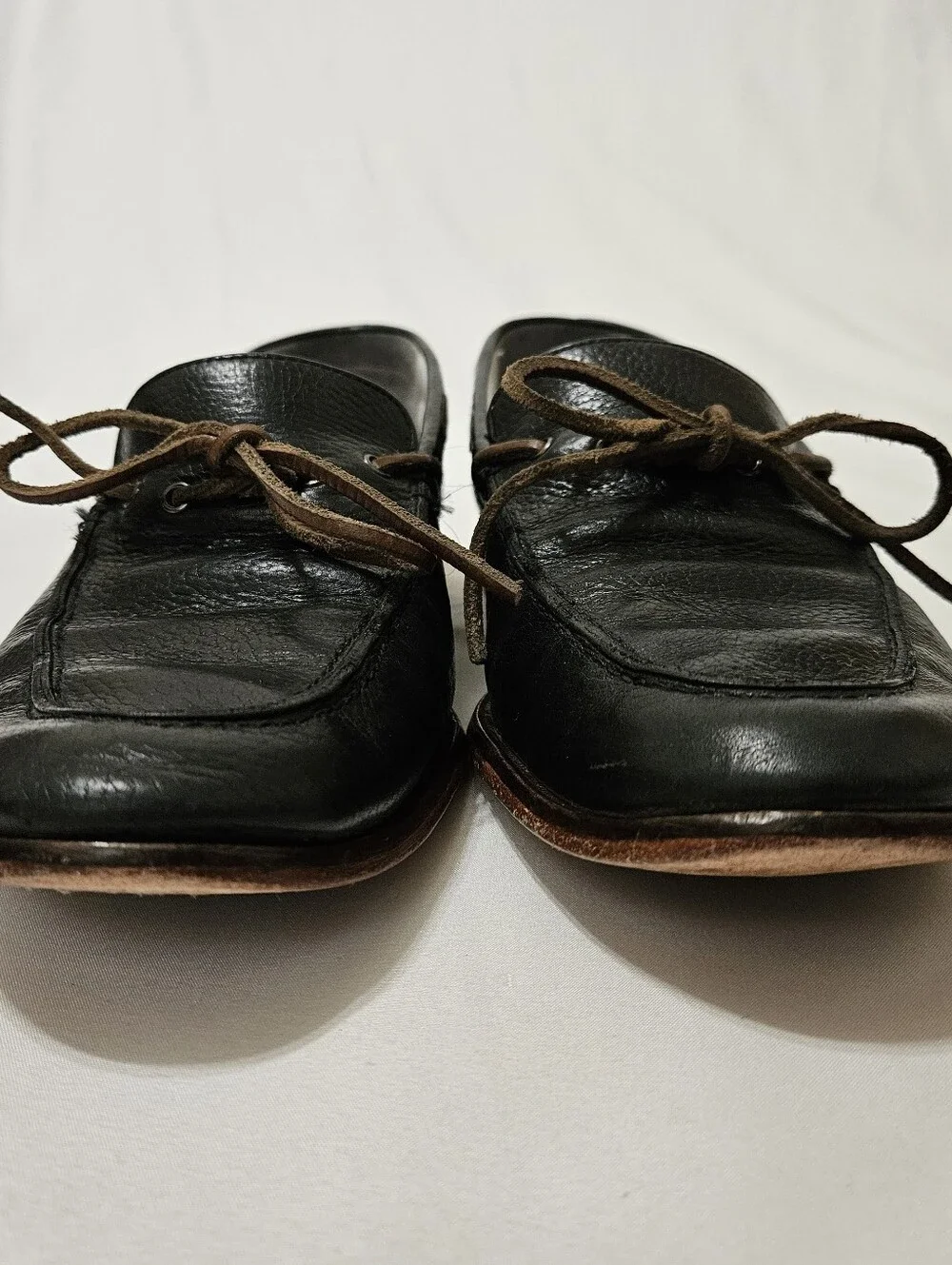 Cole Haan Shoes Mens Size 9 Black Leather Vtg Air Boat Loafers Slip On Dress